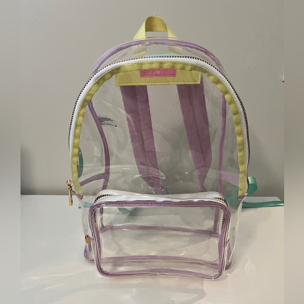 Stoney Clover Lane Clear Backpack with Pastel Accents
